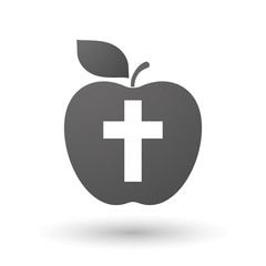 Obraz premium Apple icon with a christian cross