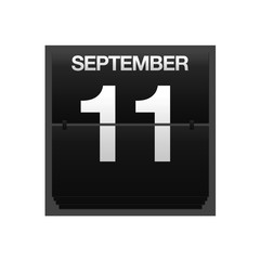 Counter calendar september 11.