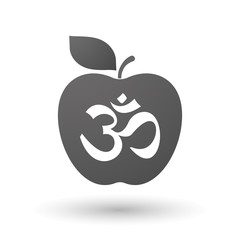 Apple icon with an om sign