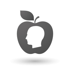 Apple icon with a male head