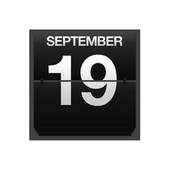 Counter calendar september 19.