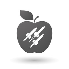 Apple icon with missiles