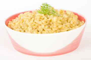 Bulgur - Boiled whole bulgur wheat.
