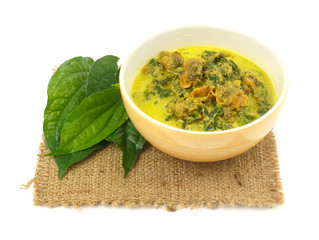 Cockle Curry with Betel Leaves
