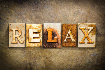 Naklejka premium Relax Concept Letterpress Leather Theme