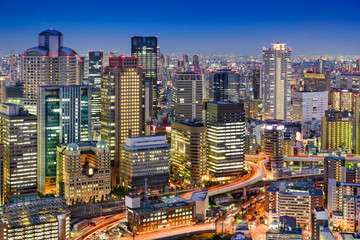 Naklejka na ściany i meble Osaka Skyline