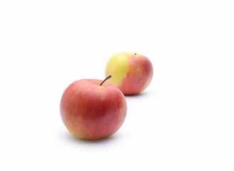 Red apple on white