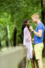 Fototapeta premium Couple intimacy outdoors