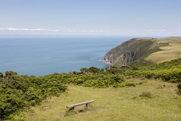 Seat with a View North Devon coast of England