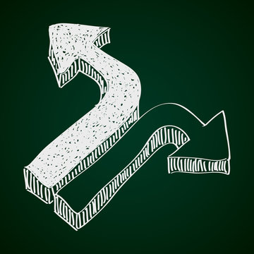 recommend clip art: Simple doodle of a direction arrow