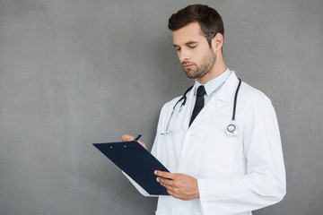 Writing the prescription.