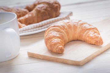 Freshly baked butter croissant