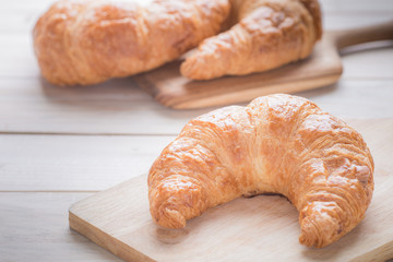 Freshly baked butter croissant