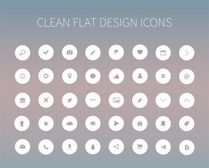Flat icons pack for webdesign - obrazy, fototapety, plakaty
