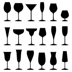 Set of glasses, vector illustration