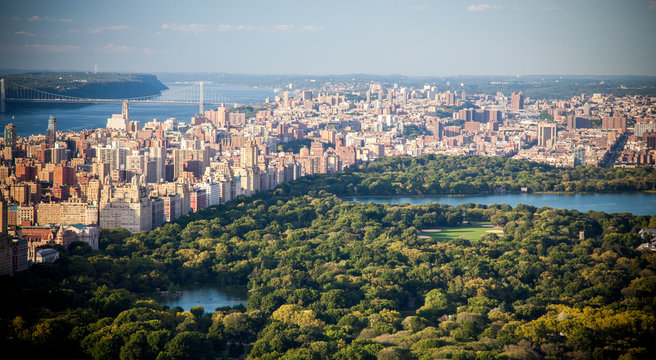 Central Park and Upper East Side in Manhattan New York