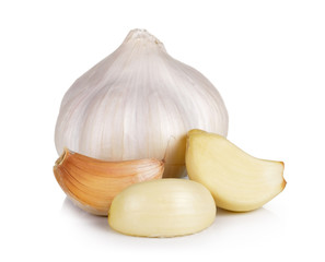  garlic on white background