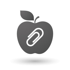 Apple icon with a clip