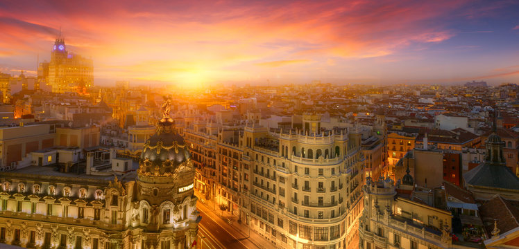 Madrid, sunset