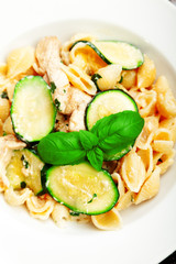 Pasta shell with zucchini