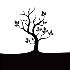 Black vector tree