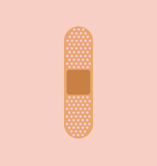 Single bandage on pink background