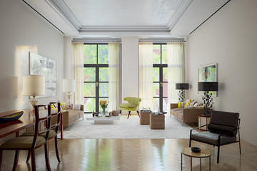 old apartment in art deco style