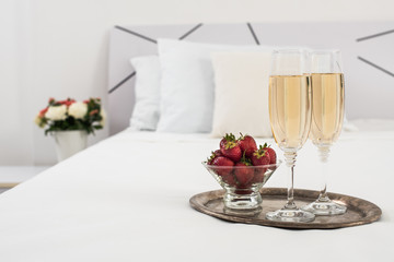 Champagne in bed