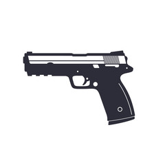 gun, pistol, handgun, vector illustration, eps10, easy to edit - obrazy, fototapety, plakaty