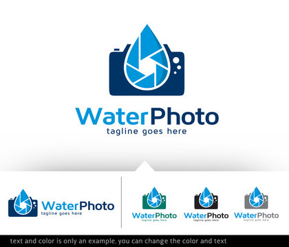  Underwater Photography Logo Design Template Vector