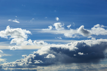 Blue sky with white cloud