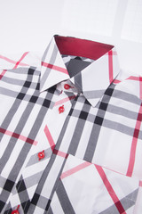 Naklejka premium shirt. mens shirt closeup on a background
