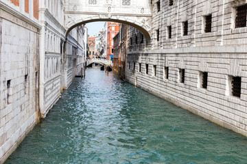 Lovely view of the canal in Venice, Italy