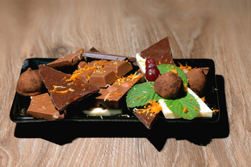 mint chocolate bars nuts peel