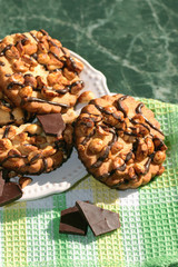 cookies with nuts and chocolate