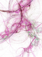 beautiful purple vectical pale sky smoke fractal ink on  white b