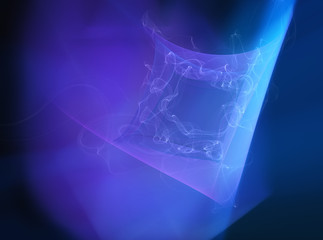 blue dark square with smoke  wave creative  lines abstract 