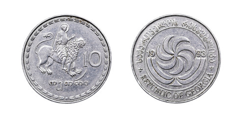 Coin 10 tetri GEL. Republic of Georgia