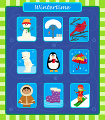 Winter Icons - Vector set of nine cute winter icons. Eps10