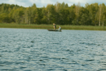 Fototapeta na wymiar landscape lake boat