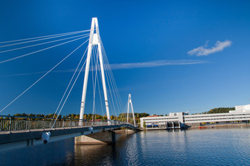 Suspension Bridge in Jyvaskyla, Finland