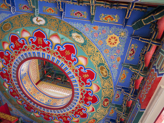 Beautiful chinese temple named Dragon Temple Kammalawat in Nontaburi, Thailand