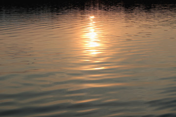 water texture sunset