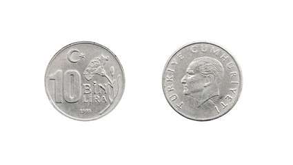 Coin 10 000 lira. Turkey