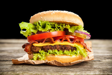 Delicious hamburger