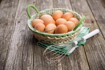 Fresh organic eggs