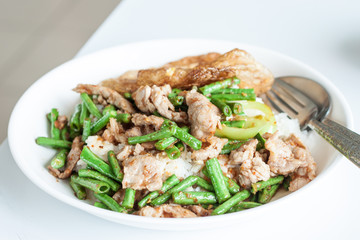 Fried chilly paste with pork, meat etc