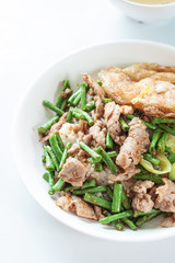 Fried chilly paste with pork, meat etc