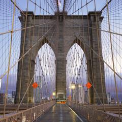 Famous Brooklyn Bridge in Manhattan