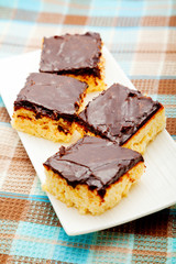 Coconut cake with chocolate